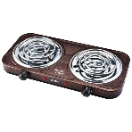 Плита настольная электрическая Centek CT-1509 Siberia коричневый, 2 кВт, ТЭН, конфорки - 2, эмаль, поворотные переключатели, фото4