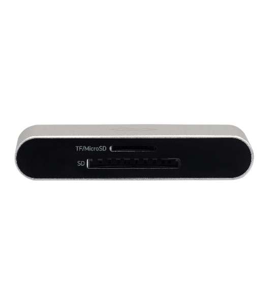 Кард-ридер Digma CR-С2501-S/серебристый/SD/TF/micro-SD/USB Type-C/алюминий