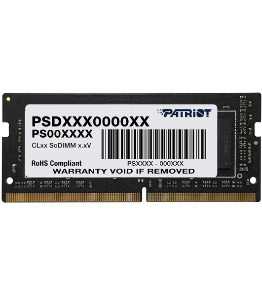 Оперативная память Patriot Signature, DDR4, 16GB (1x16 GB), 3200 MHz, CL22, SO-DIMM