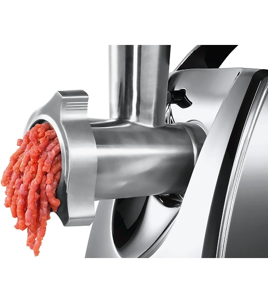 Мясорубка электрическая Bosch MFW67440 черный, 2000 Вт, 3.5 кг/мин, реверс, защита от перегрузки, насадки - 4