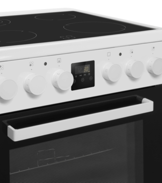 Плита электрическая Maunfeld MEC67CW08TD белый, конфорок 4 шт, духовка 59 л, 60 см x 85 см x 60 см