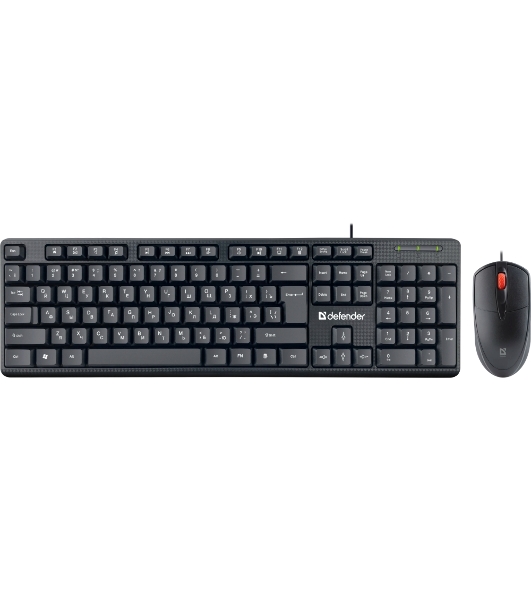 Комплект клавиатура+мышь Defender Line C-511 проводной, USB, 1000 DPI, чёрный