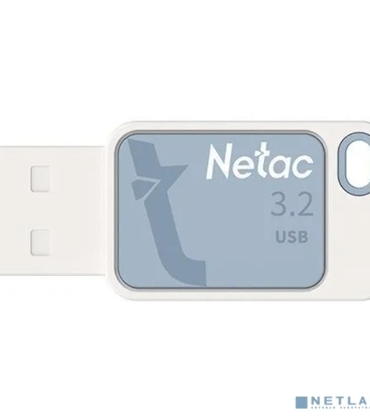 Флешка USB Netac UA31 NT03UA31N-064G-20BL), 64Gb, USB 2.0, R/W 110/45, синий/белый