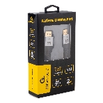 Кабель DisplayPort Cablexpert CCP-DP16K-2M, 20M/20M, v2.1, 16K, медь, тройной экран, позол.контакты, нейлон.оплетка, метал.коннекторы, 2м, черный, коробка, фото 1
