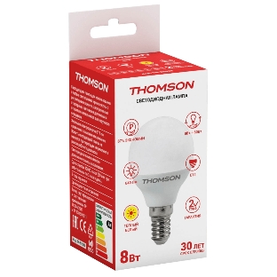 Лампа светодиодная Hiper THOMSON LED GLOBE 8W 640Lm E14 3000K TH-B2033