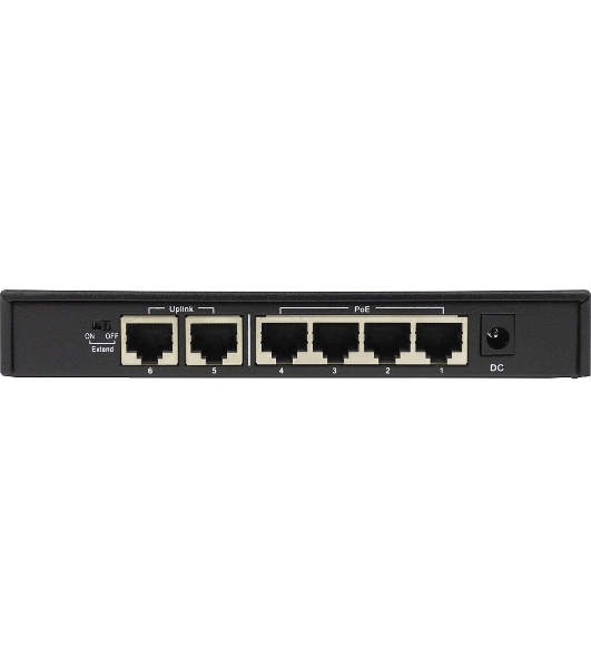 Коммутатор неуправляемый PoE ORIGO OS1206P/60W/A1A 4x100Base-TX PoE+, 2x100Base-TX, PoE-бюджет 60 Вт, корпус металл