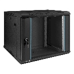 Шкаф телекоммуникационный 19' настенный 9U ExeGate EC-WM-9U.450.G.BLACK (19', 9U, 600x450x500 мм (ШхГхВ), передняя дверь закаленное стекло, съемные боковые панели, пыле- и влагозащита IP23, черный RAL 9004), фото14