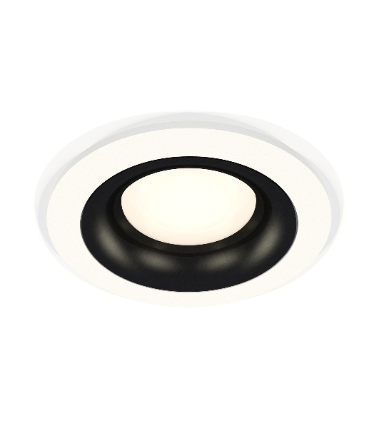 Комплект встраиваемого светильника Ambrella light XC7621002 SWH/PBK белый песок/черный полированный MR16 GU5.3 (C7621, N7011)