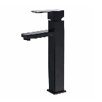 Тумба Bau Dream Blackwood 50 с дверцей, раковина BAU Dream круглая D41, смеситель для раковины высокий Hotel Black, черный, фото5