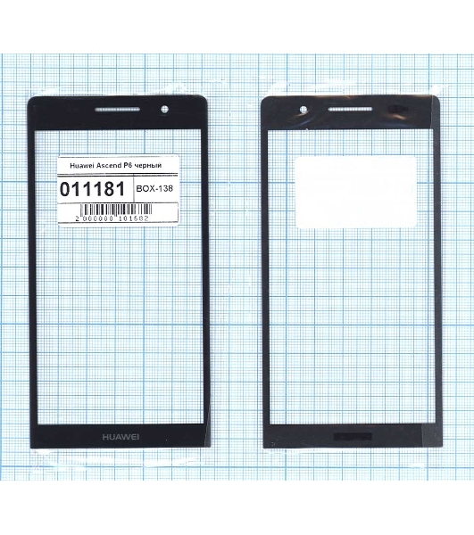 Стекло для Huawei Ascend P6 черное