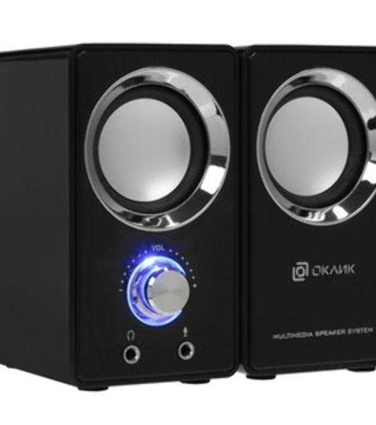 Акустическая система Oklick OK-116 2.0 черный 6Вт