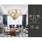 Светильник Ambrella light TR5258/11 SGD/CL золото/прозрачный E27*11 max 40W D600*400, фото6