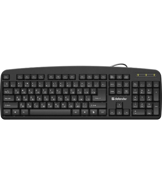 Клавиатура проводная Defender Office HB-910 RU, USB, черный