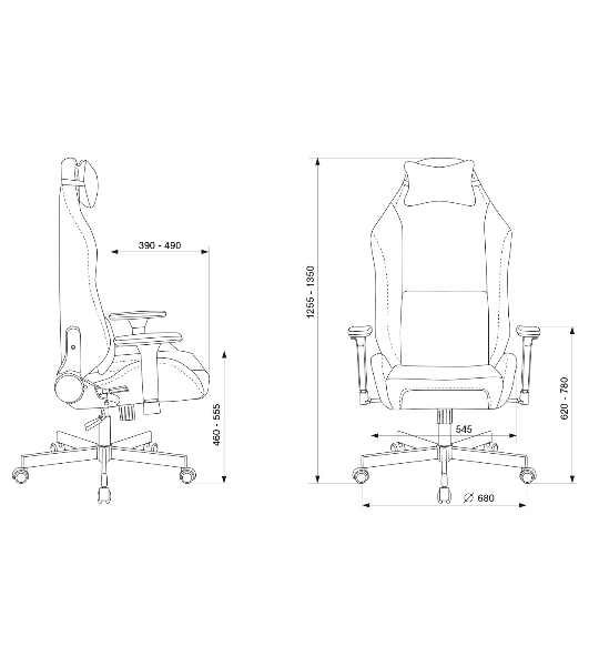 Кресло игровое Бюрократ Knight N1 Fabric черный Light-20, с подголов. крестовина металл