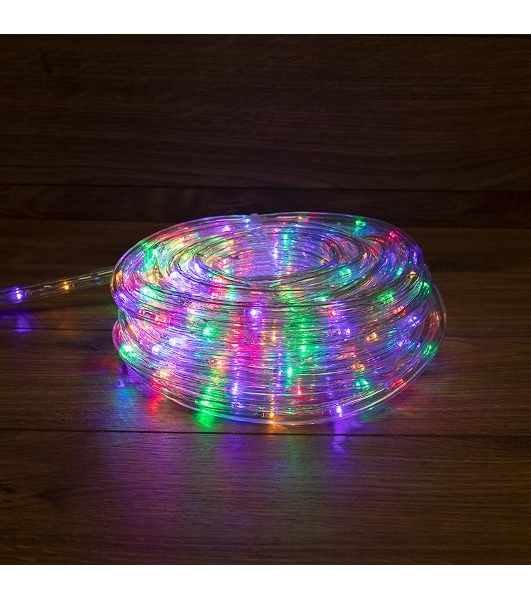 Дюралайт Neon-night LED, фиксинг (2W), 24 LED/м, мультиколор (RYGb), 25 м