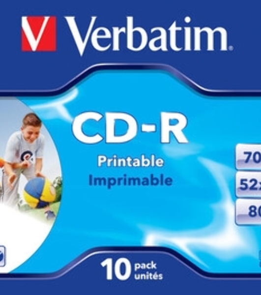 Диск CD-R Verbatim 700Mb 52x Jewel case (10шт) (43327)