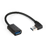 Удлинитель USB 3.0 ExeGate EX-CC-USB3-AMAF-0.15L (Am/Af, угловой 90-градусный коннектор (горизонтальный левый), 0,15м), фото2
