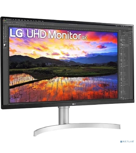 Монитор 31.5' LG 32UN650K-W IPS 3840x2160, 60 Гц, 5 мс, 16:9, 350 кд/м², 2xHDMI 2.0, DP 1.4, 3.5 мм, динамики (2x5 Вт), FreeSync, HDR10, черный/белый