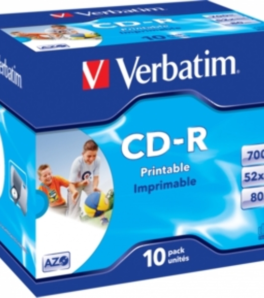 Диск CD-R Verbatim 700Mb 52x Jewel case (10шт) (43327)