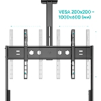 Подставка для телевизора ONKRON TS2080 черный 60'-120' макс.150кг напольный мобильный, фото2