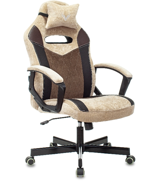 Кресло Бюрократ VIKING 6 KNIGHT BR FABRIC коричневый, ткань, 120 кг, механизм качания