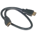 Кабель HDMI CP-HM-HM-0.5M Wize, 0.5 м, v.2.0, K-Lock, soft cable, 19M/19M, позол.разъемы, экран, темно-серый, пакет, фото3