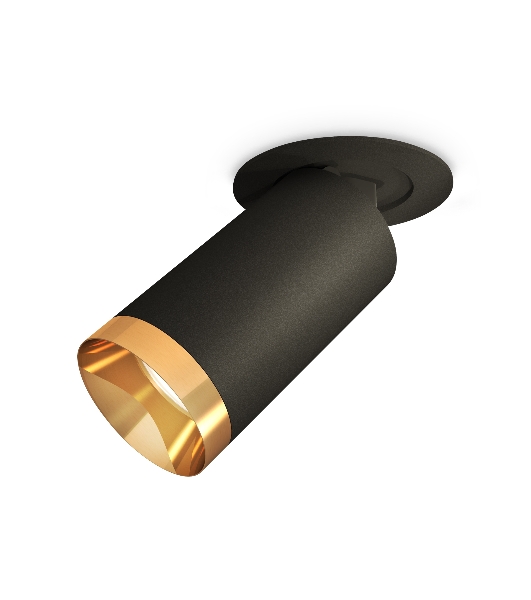 Светильник Ambrella Light XM6323204 SBK/PYG черный песок/золото желтое полированное MR16 GU5.3 (A2242, C6323, N6134)