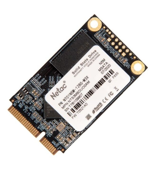Накопитель SSD Netac N5M, 128Gb, mSATA, R/W 560/520