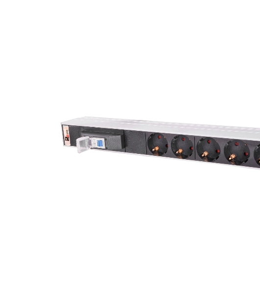 Вертикальный блок розеток Rem-16 с авт. 16А, 20 Shuko, 16A, алюм., 33-48U, колодка