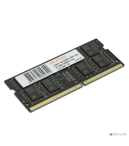 Оперативная память Qumo, DDR4, 16GB (1x16GB), 3200MHz, CL22, SO-DIMM