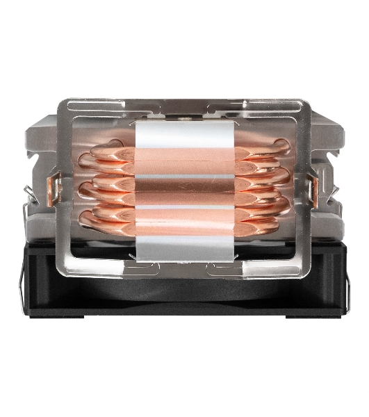 Кулер ExeGate Wizard EXX600-PWM.FRGb (Al+Cu, 6 тепл.трубки, LGA775/1150/1151/1155/1156/1200/1700/1851/AM2/AM2+/AM3/AM3+/AM4/AM5/FM1/FM2/754/939/940, TDP 180W, Fan 120мм PWM, 800-2400RPM, Hydro bearing, 4pin, 11-24db, 540г, FRGb подсветка, с термопастой, на защелках, Color Box)