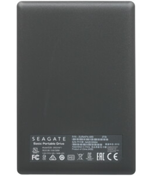 Внешний HDD 2.5' Seagate Basic, 2TB, USB 3.2 Gen 1 Type-A, 5400 rpm, серый