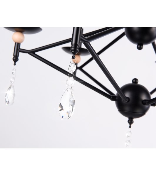 Светильник Ambrella light TR9597/6 BK черный E14/6 max 40W D660*880