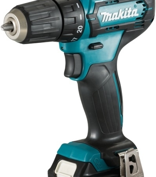 Дрель-шуруповерт Makita DF333DWAE, 12 В, 2 Ач, 30 Нм, щеточный