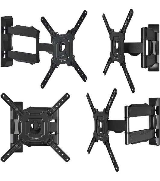 Кронштейн ONKRON/32-55' макс. 400x400, 2 колена, наклон -5º+8º, поворот 180º макс, от стены 55-500мм, белый