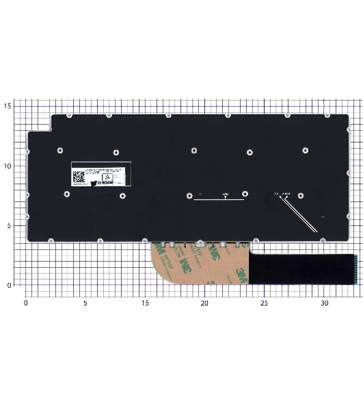 Клавиатура для ноутбука Dell Latitude 3301 черная без рамки