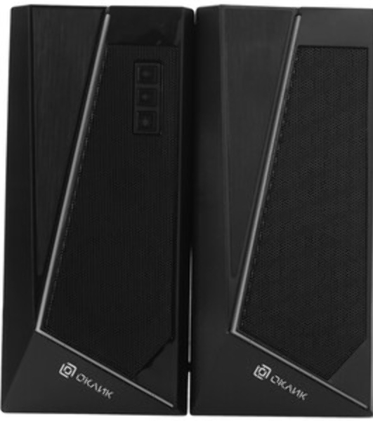 Акустическая система Oklick OK-125 2.0 черный 12Вт