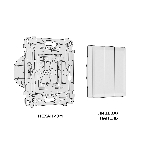 Комплект механизма 3-кл выключателя ALFA Белый глянец QUANT (AP1050, VM133) MA105010, фото2