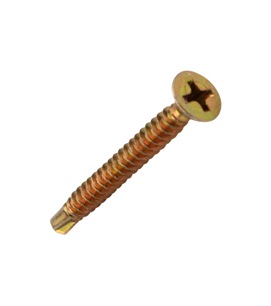 Саморез оконный Kranz сверло, 3.9х38, желтый цинк, короб (500 шт./уп.)