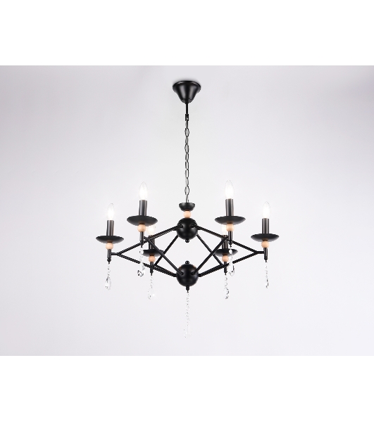 Светильник Ambrella light TR9597/6 BK черный E14/6 max 40W D660*880
