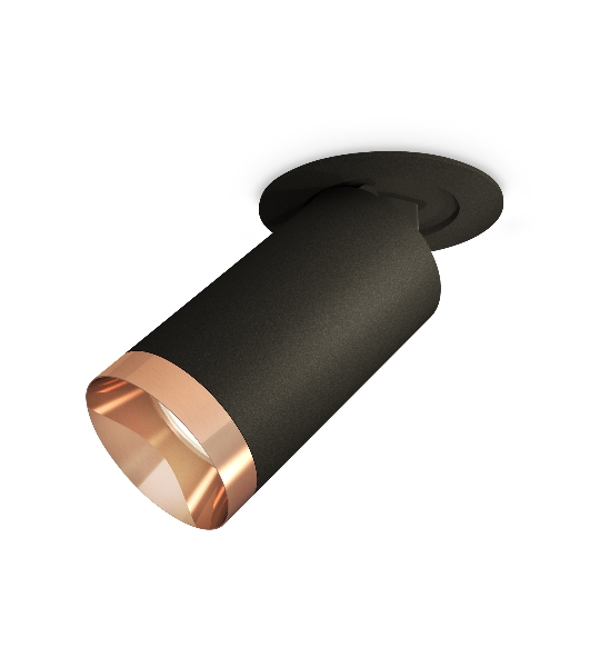 Светильник Ambrella Light XM6323205 SBK/PPG черный песок/золото розовое полированное MR16 GU5.3 (A2242, C6323, N6135)