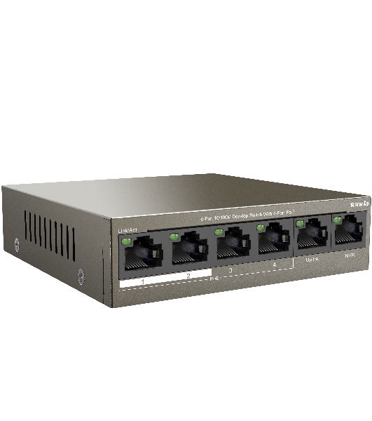 Коммутатор Tenda TEF1106P-4-63W 6PORT 100M 4POE