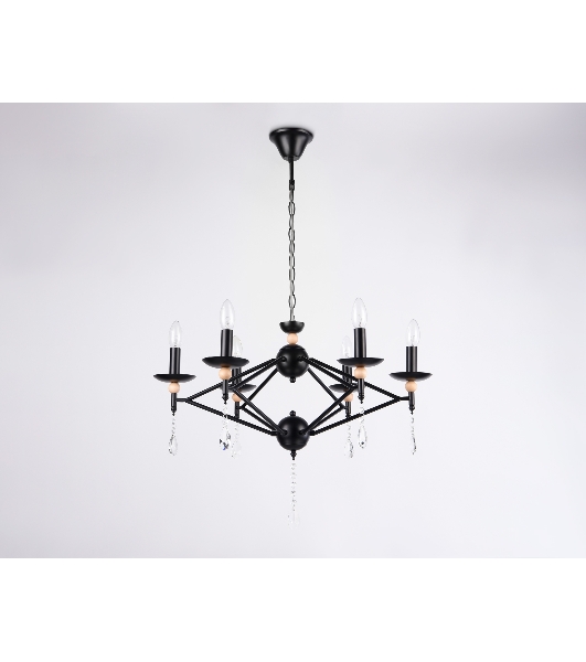 Светильник Ambrella light TR9597/6 BK черный E14/6 max 40W D660*880