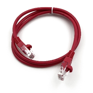Патч-корд Buro cat.5e 1м красный RJ-45 (м)-RJ-45 (м)