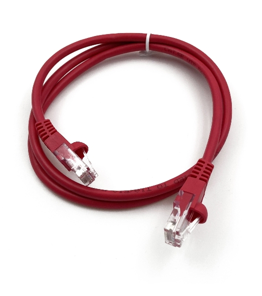 Патч-корд Buro cat.5e 1м красный RJ-45 (м)-RJ-45 (м)