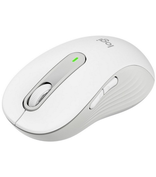 Мышь беспроводная Logitech Signature M650 L белый, 4000 dpi, радиоканал, Bluetooth, USB, кнопки - 5