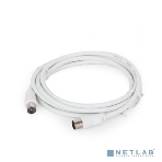 Кабель телевизионный Cablexpert, CCV-515-W-5M, Coaxial M/F, белый, 5м, фото7