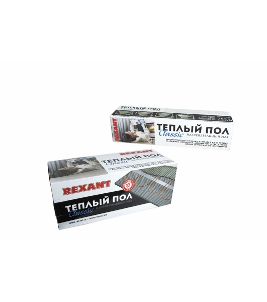 Теплый пол (нагревательный мат) Rexant Classic RNX -1,5-225 (площадь1,5 м2 (0,5 х 3,0 м)),225 Вт, двухжильный с экраном