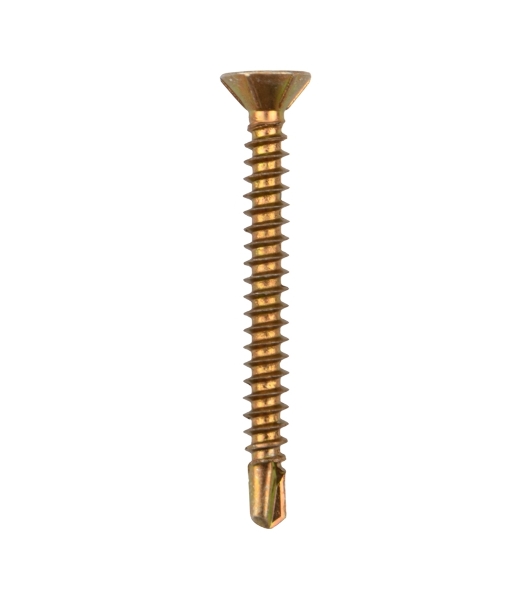 Саморез оконный Kranz сверло, 3.9х38, желтый цинк, короб (500 шт./уп.)