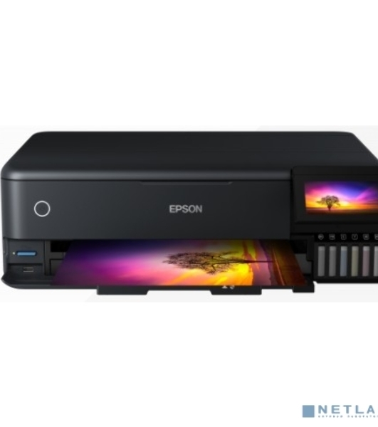 МФУ струйное Epson L8180 (C11CJ21403/C11CJ21402) A3 Duplex Net WiFi USB RJ-45 черный
